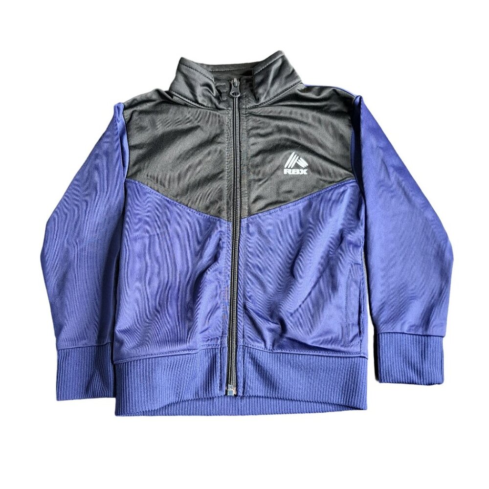 RBX Kids Full-Zip Track Jacket 2T Black & Blue Polyester